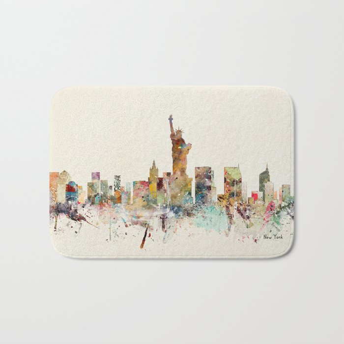 new york city skyline Bath Mat Gallery Image 1