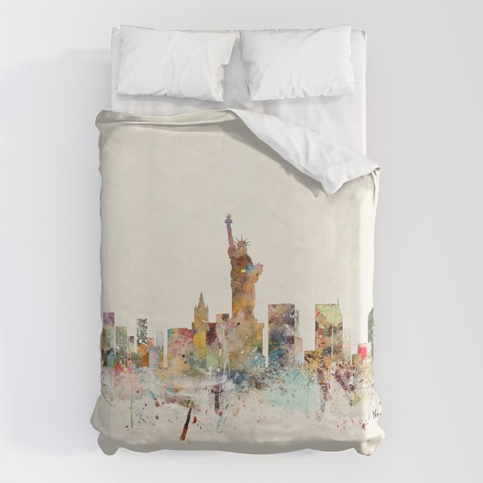 new york city skyline Duvet Cover Gallery Image 1