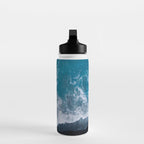 Minimalist Waves On A Beach In Iceland Water Bottle Gallery Image 3