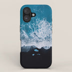 Minimalist Waves On A Beach In Iceland iPhone Case Gallery Image 1