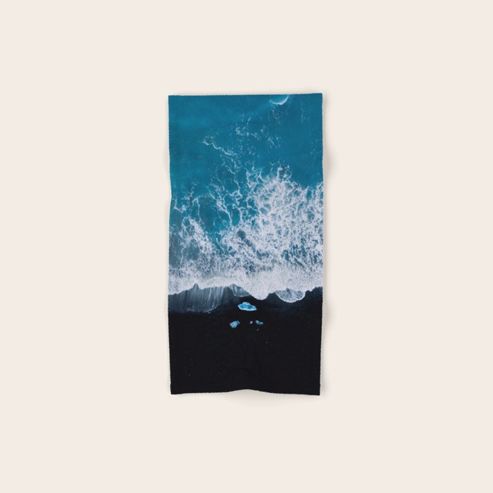 Minimalist Waves On A Beach In Iceland Towels Gallery Image 1