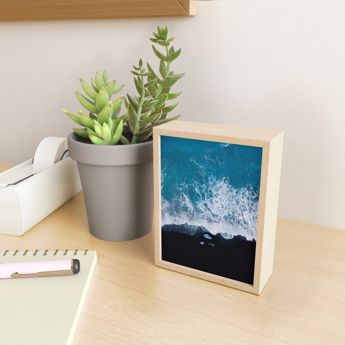 Minimalist Waves On A Beach In Iceland Mini Art Print Gallery Image 2