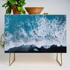 Minimalist Waves On A Beach In Iceland Credenza Gallery Image 1