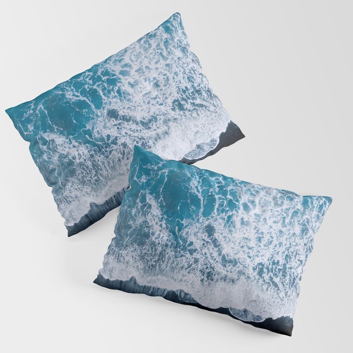 Minimalist Waves On A Beach In Iceland Pillow Sham Gallery Image 3