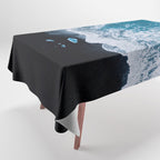 Minimalist Waves On A Beach In Iceland Tablecloth Gallery Image 1