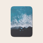 Minimalist Waves On A Beach In Iceland Bath Mat Gallery Image 1