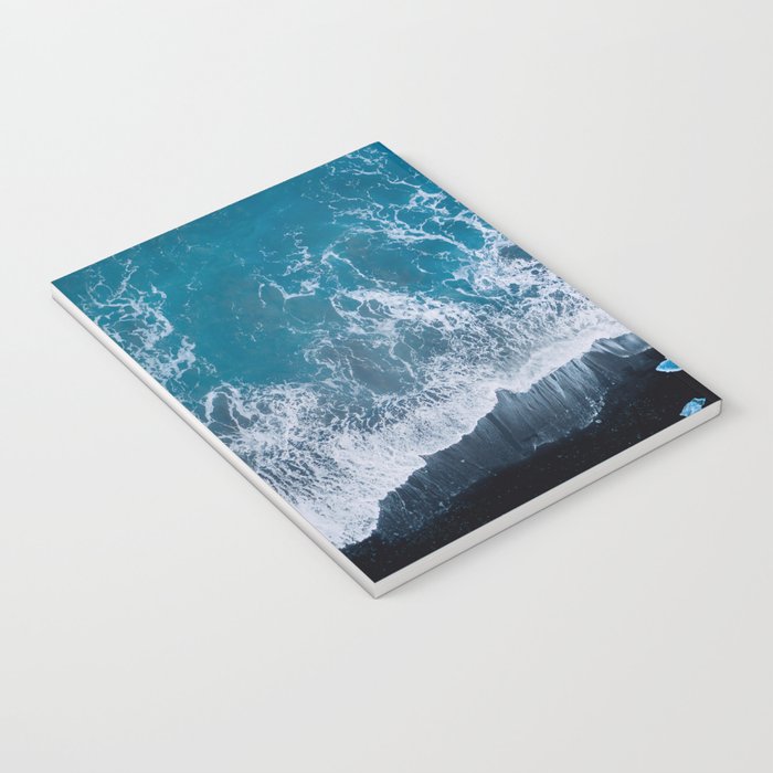 Minimalist Waves On A Beach In Iceland Notebook Gallery Image 3