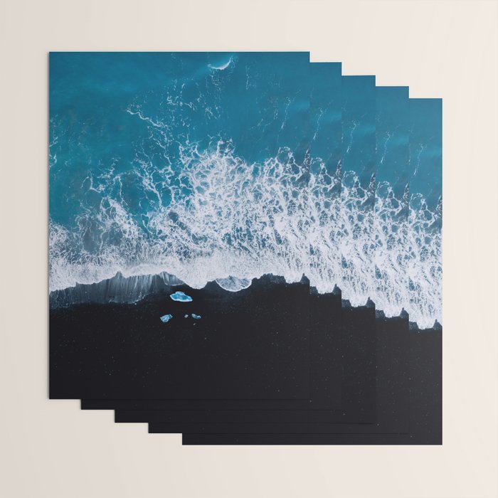 Minimalist Waves On A Beach In Iceland Wrapping Paper Gallery Image 3