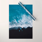 Minimalist Waves On A Beach In Iceland Wrapping Paper Gallery Image 1