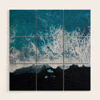 Minimalist Waves On A Beach In Iceland Wood Wall Art Gallery Image 1