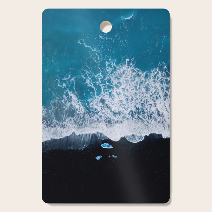 Minimalist Waves On A Beach In Iceland Cutting Board Gallery Image 1