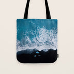 Minimalist Waves On A Beach In Iceland Tote Bag Gallery Image 1