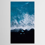 Minimalist Waves On A Beach In Iceland Tablecloth Gallery Image 2