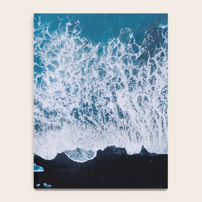 Minimalist Waves On A Beach In Iceland Notebook Gallery Image 4