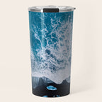Minimalist Waves On A Beach In Iceland Travel Mug Gallery Image 1