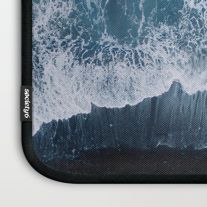 Minimalist Waves On A Beach In Iceland Laptop Sleeve Gallery Image 3