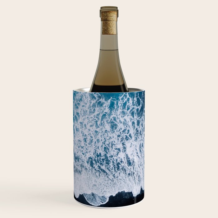 Minimalist Waves On A Beach In Iceland Wine Chiller Gallery Image 3