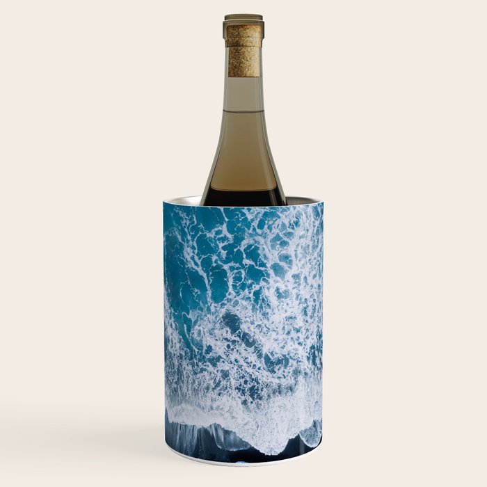 Minimalist Waves On A Beach In Iceland Wine Chiller Gallery Image 1