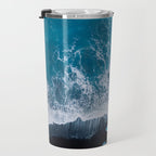 Minimalist Waves On A Beach In Iceland Travel Mug Gallery Image 3