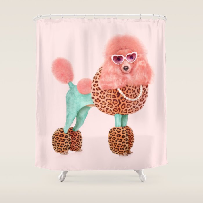 FUNKY POODLE Shower Curtain Gallery Image 1