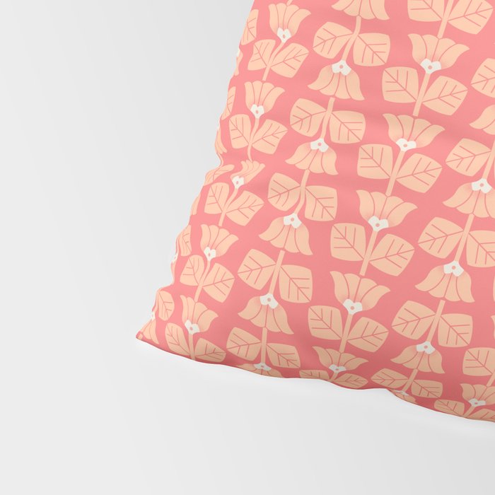Retro Peach Blossoms Pattern Pillow Sham Gallery Image 4