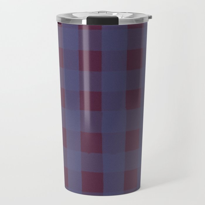 Purple criss-cross Travel Mug Gallery Image 1