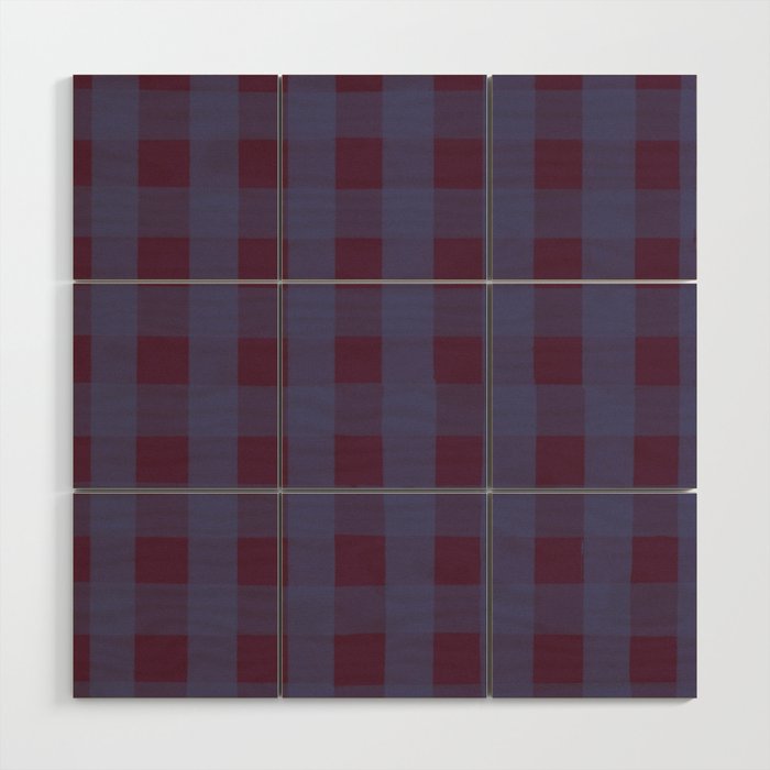 Purple criss-cross Wood Wall Art Gallery Image 1