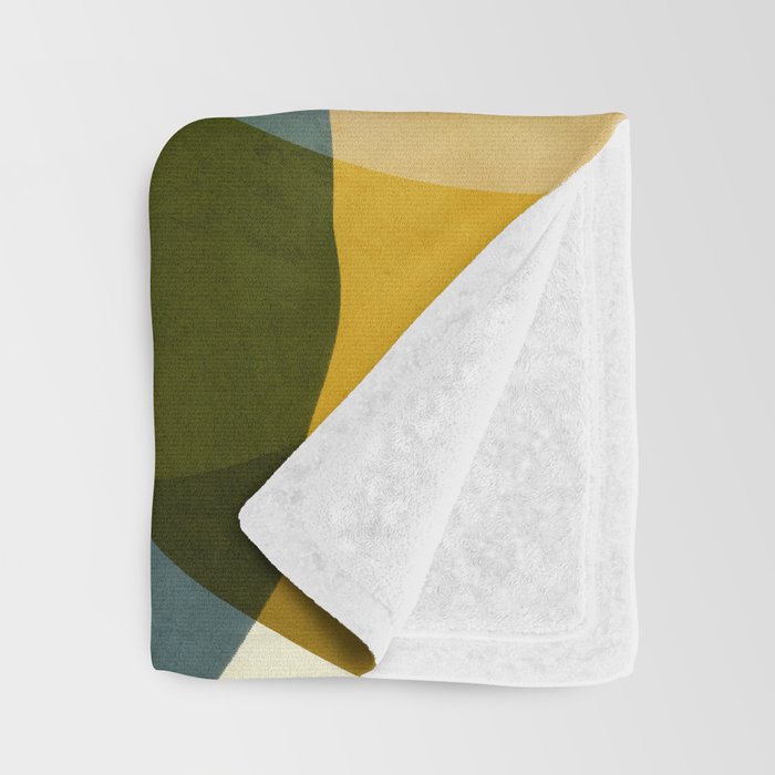 mid century geometric modern painting abstract II Throw Blanket Gallery Image 3