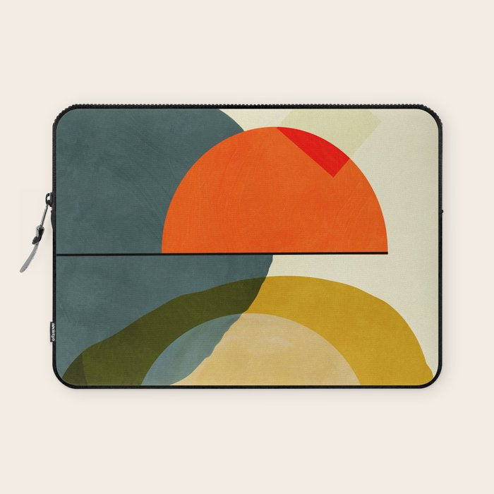 mid century geometric modern painting abstract II Laptop Sleeve Gallery Image 1