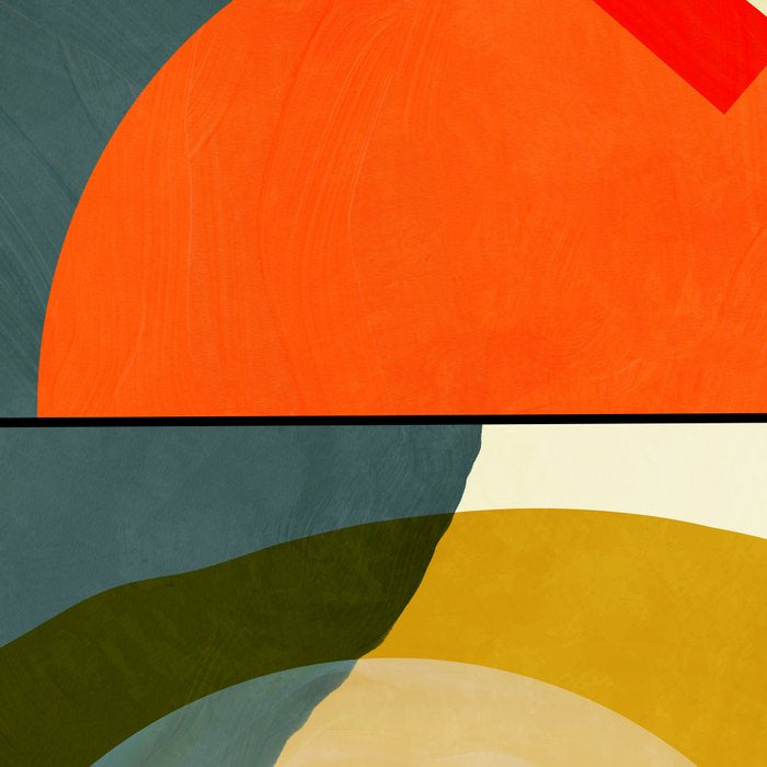 mid century geometric modern painting abstract II Coffee Mug Gallery Image 2
