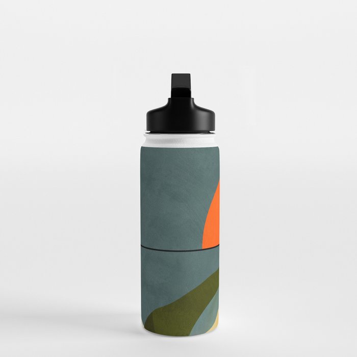mid century geometric modern painting abstract II Water Bottle Gallery Image 3