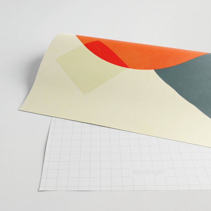 mid century geometric modern painting abstract II Wrapping Paper Gallery Image 2