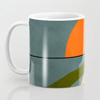 mid century geometric modern painting abstract II Coffee Mug Gallery Image 3