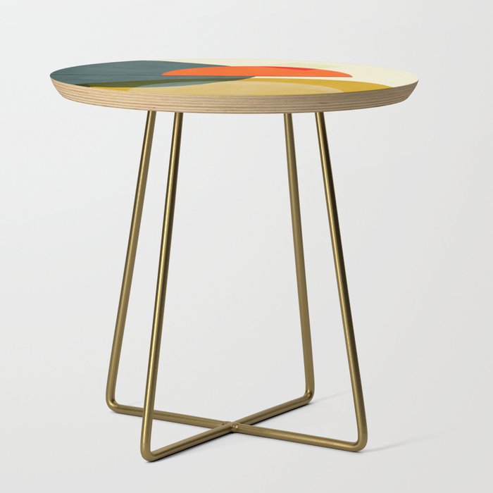 mid century geometric modern painting abstract II Side Table Gallery Image 1