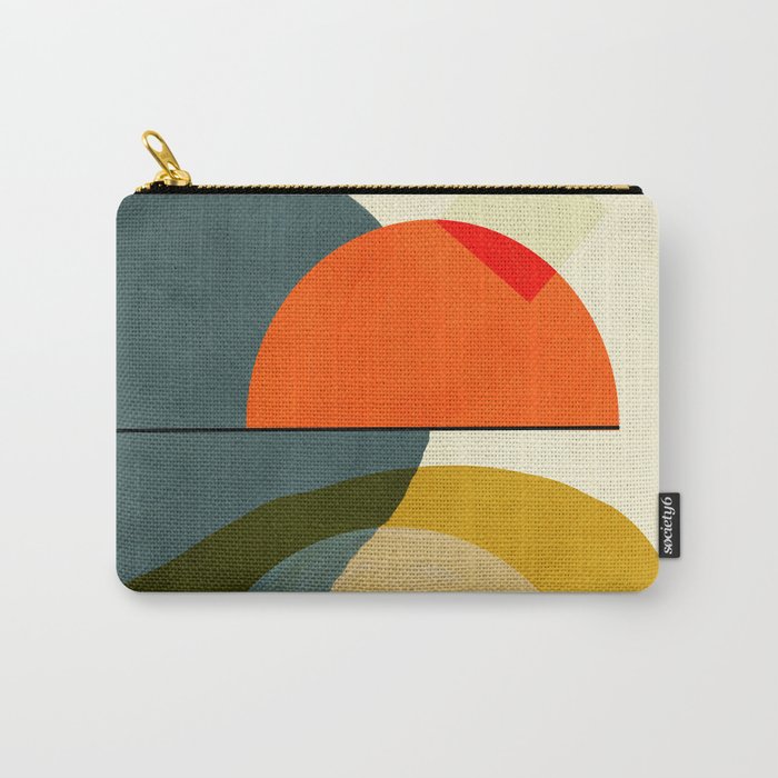 mid century geometric modern painting abstract II Carry All Pouch Gallery Image 1