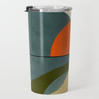 mid century geometric modern painting abstract II Travel Mug Gallery Image 3