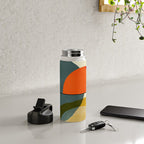 mid century geometric modern painting abstract II Water Bottle Gallery Image 4