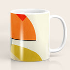 mid century geometric modern painting abstract II Coffee Mug Gallery Image 1
