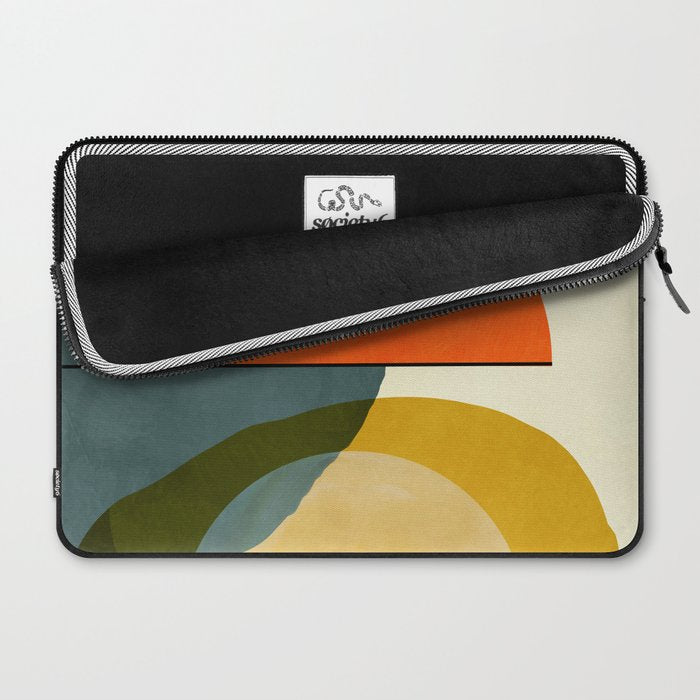 mid century geometric modern painting abstract II Laptop Sleeve Gallery Image 2