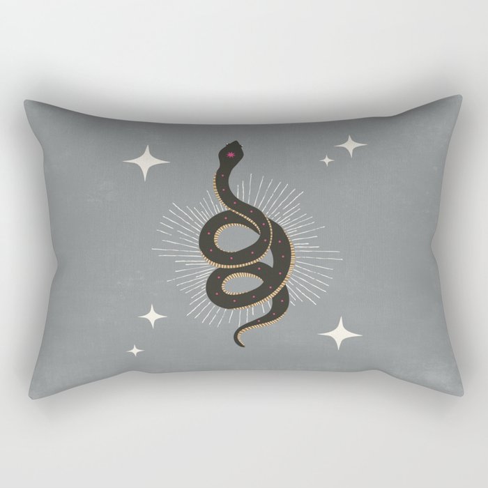 Slither - Gray Rectangular Pillow Gallery Image 1