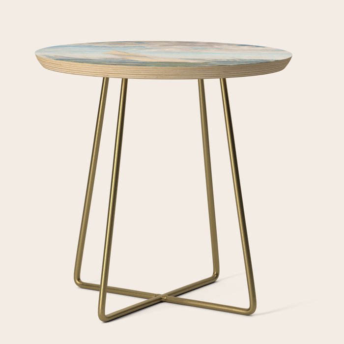 America's Cup Yacht Racing sailboats on Narragansett Bay, Newport, Rhode Island nautical maritime landscape painting by Alice Maude Taite Fanner Side Table Gallery Image 1