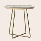 America's Cup Yacht Racing sailboats on Narragansett Bay, Newport, Rhode Island nautical maritime landscape painting by Alice Maude Taite Fanner Side Table Gallery Image 1