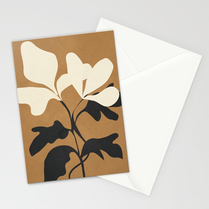 Abstract Modern Flowers 1 Stationery Card Gallery Image 2