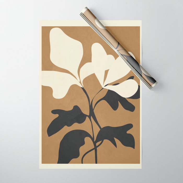 Abstract Modern Flowers 1 Wrapping Paper Gallery Image 1