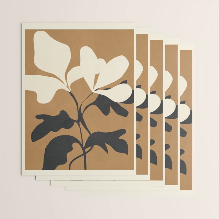 Abstract Modern Flowers 1 Wrapping Paper Gallery Image 3