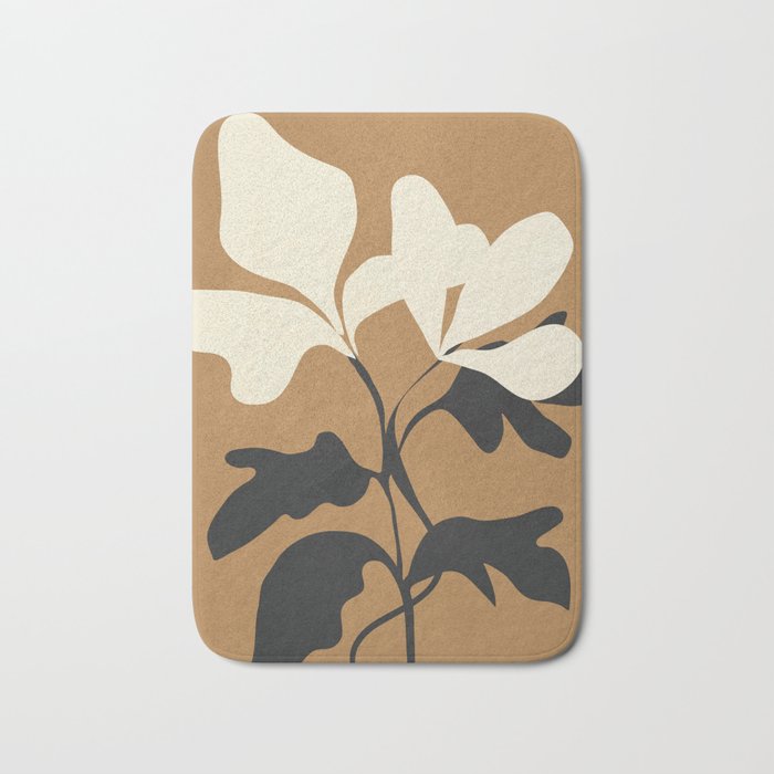 Abstract Modern Flowers 1 Bath Mat Gallery Image 1