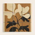 Abstract Modern Flowers 1 Wood Wall Art Gallery Image 1