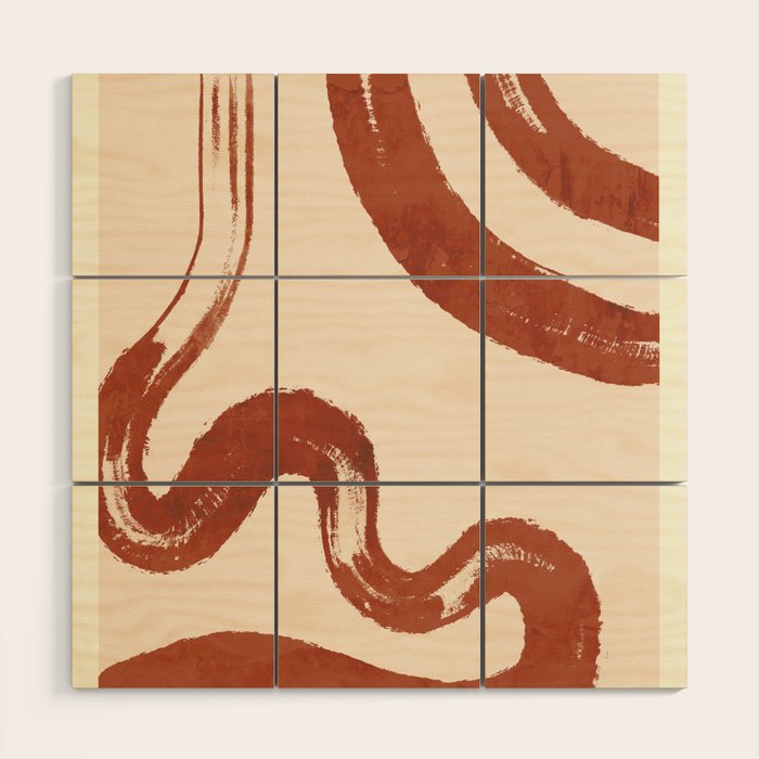 Abstract line art 129 Wood Wall Art Gallery Image 1