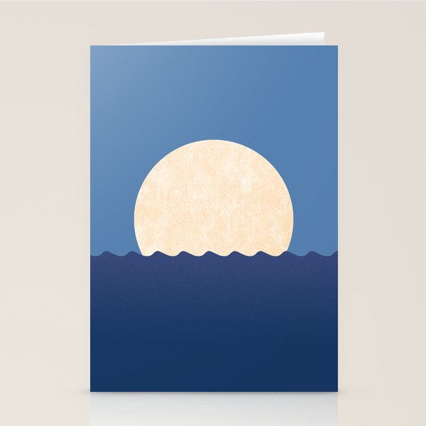 Moonrise Night Sky Stationery Card Gallery Image 2