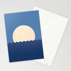 Moonrise Night Sky Stationery Card Gallery Image 2